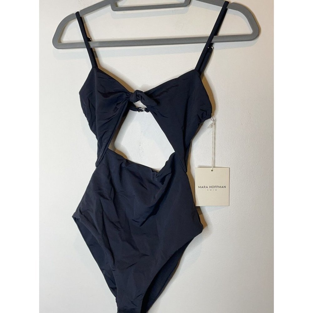 Mara Hoffman Black Kia One Piece Fully Lined Swimsuit Size XS NWT $250 UPF 50 - Picture 5 of 13
